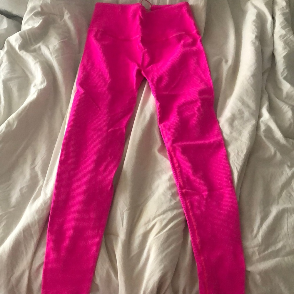 Ribbed Fabletics Pink Leggings